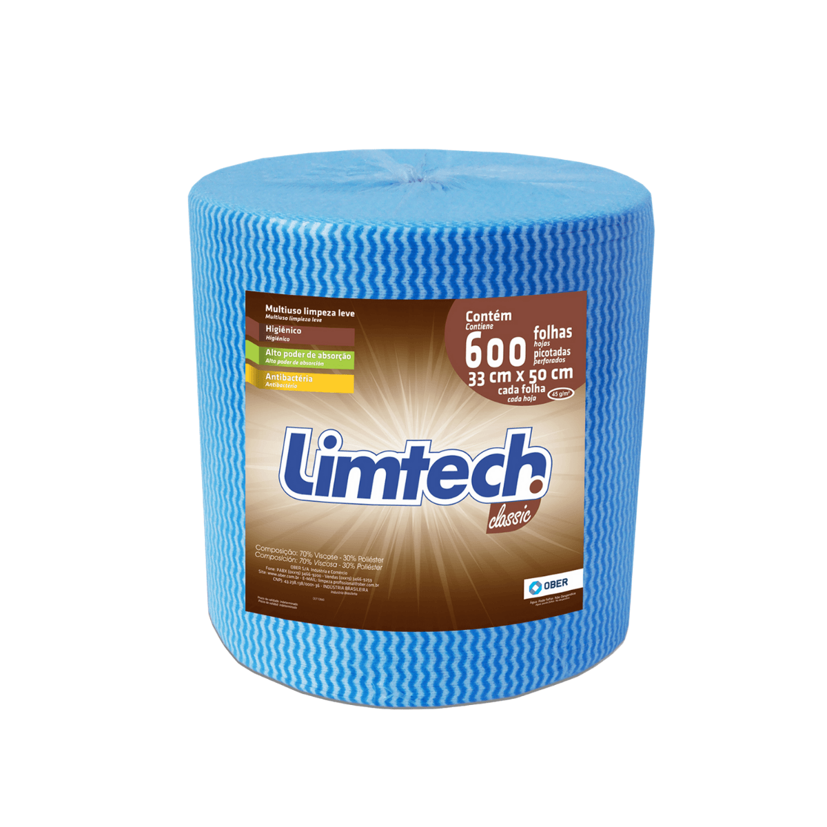 Pano Multiuso Azul 33cmx300m Limtech